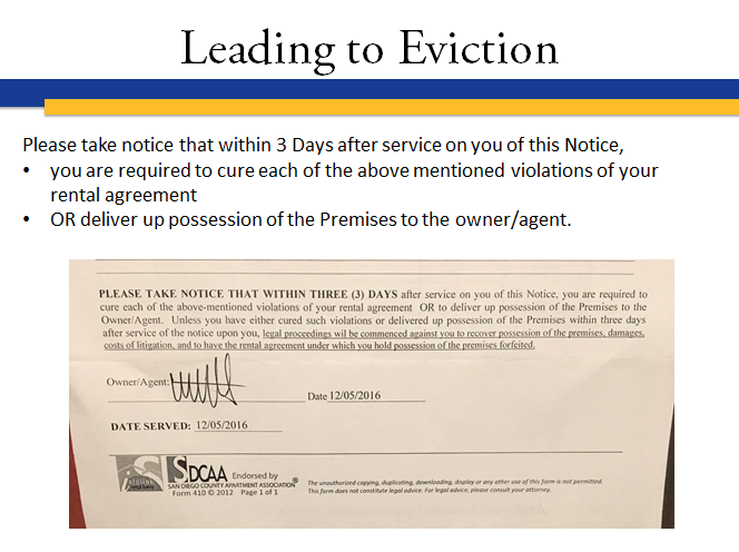 overages leading to eviction
